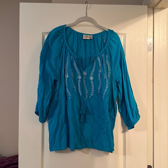 St. John's Bay Tops - NWT St. John’s Bay women’s shirt teal blue 2X